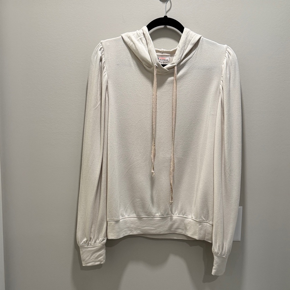 Sundry Cream Hoodie Sweatshirt
